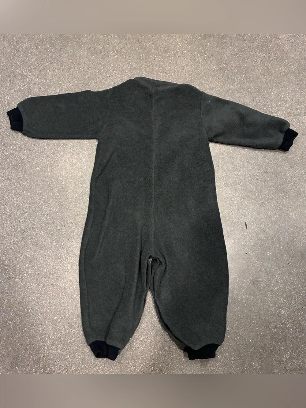 Vintage McKids 24 Months Black Fleece One Piece Romper Coverall 90s Toddler